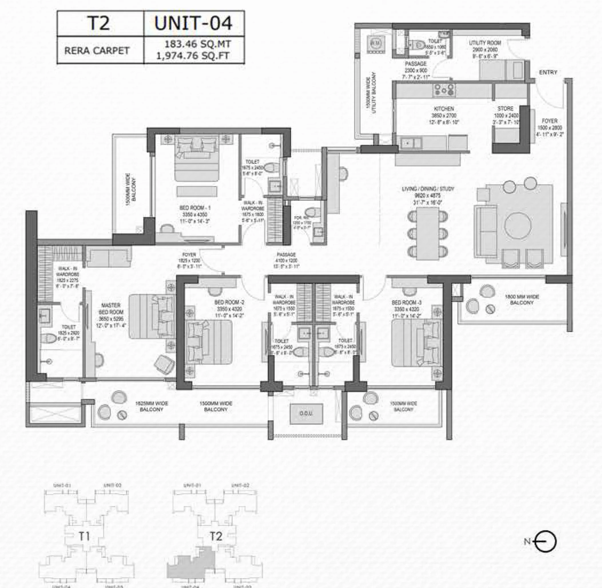 4 BHK + S Layout