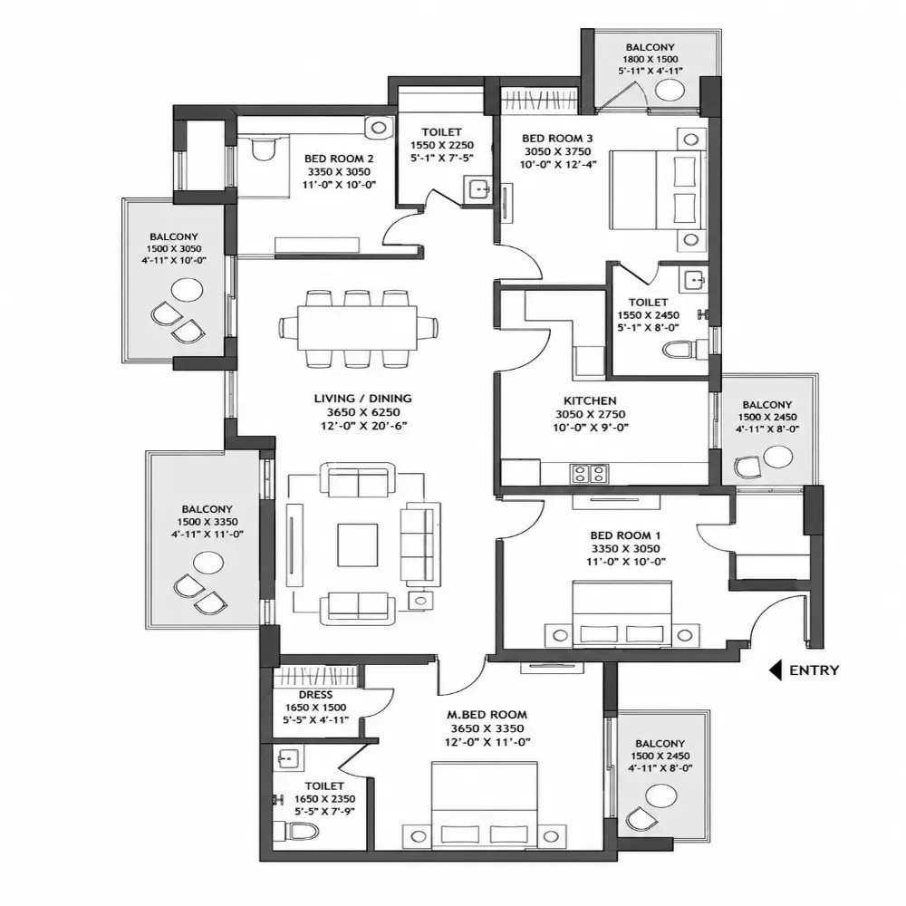 3 BHK Layout
